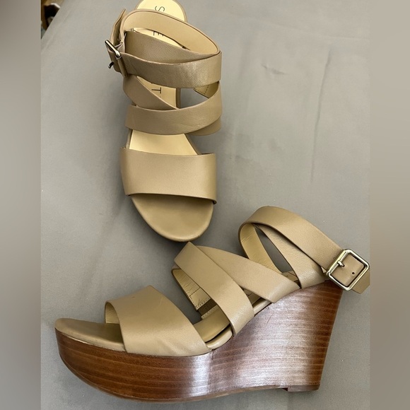 Sole Society Pippy Wedge Strappy Sandals 10 - Picture 5 of 9
